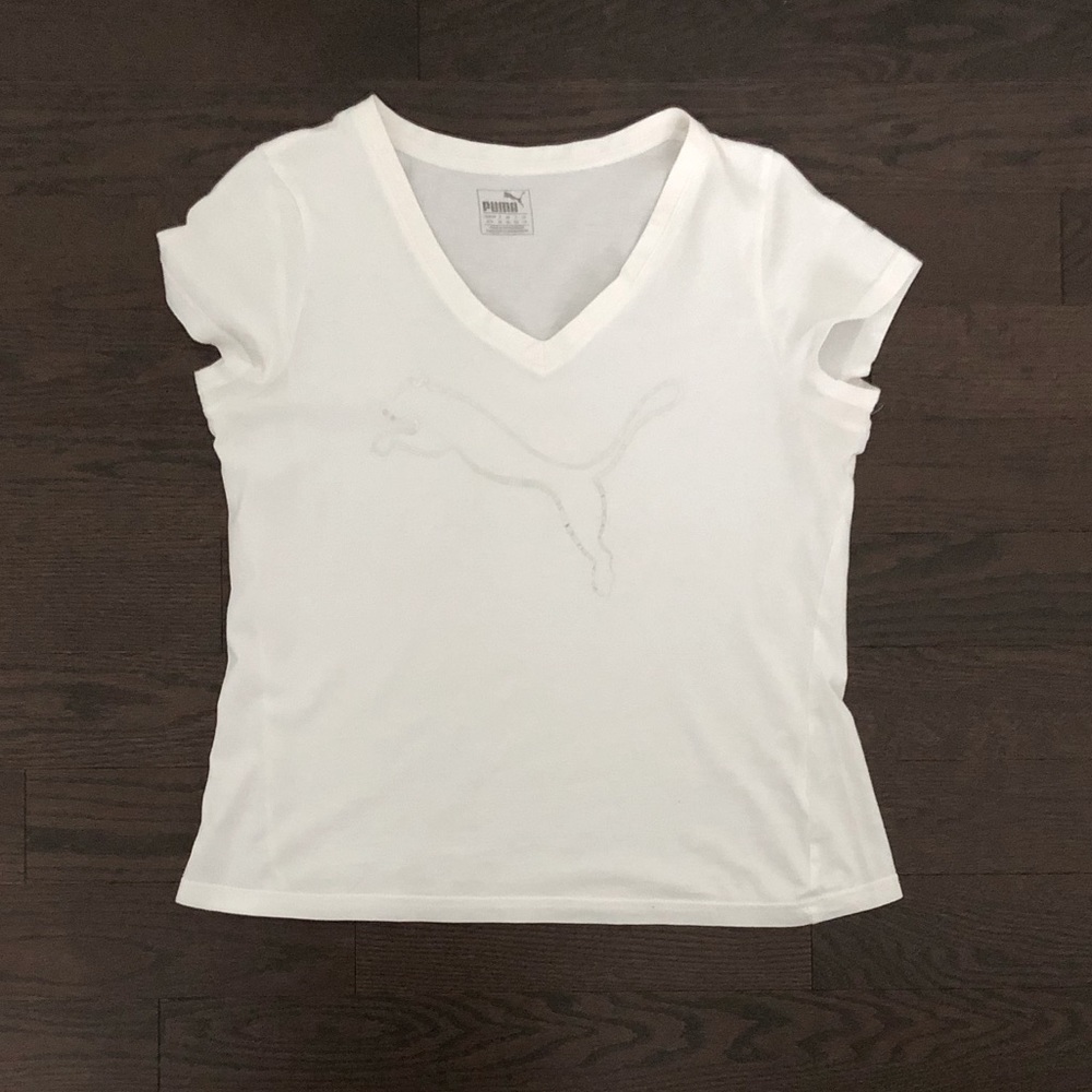 White Puma V-Neck